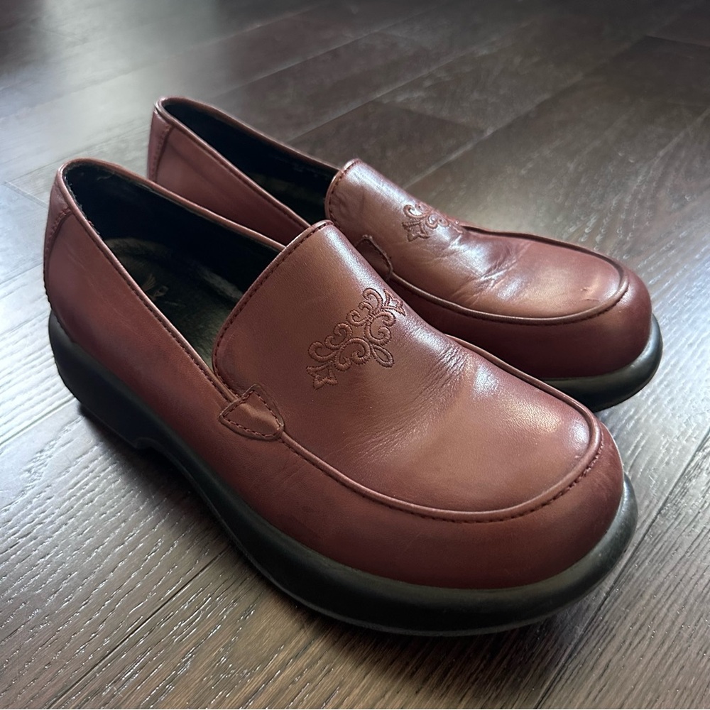 Dansko Vintage Leather Platform Loafers